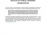 Annexation Public Hearing Notice