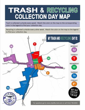 Route map trash recycle